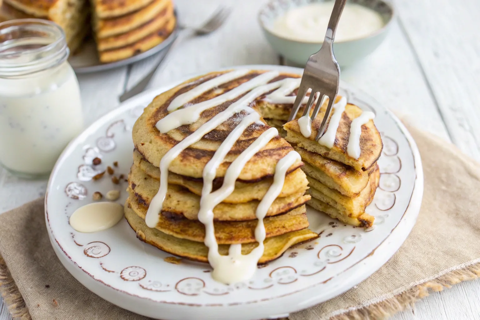 Cinnamon Roll Pancakes