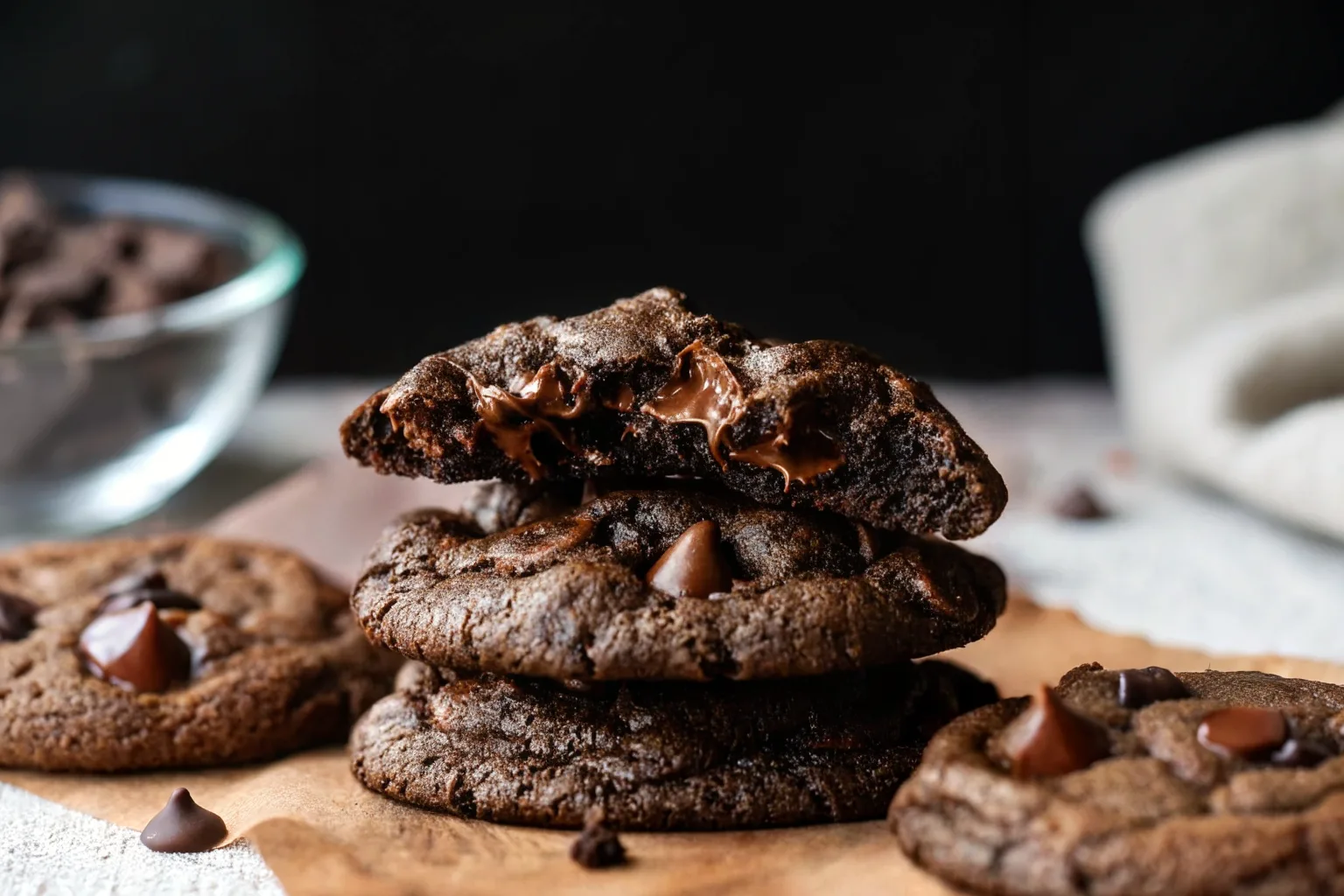 Double Chocolate Chunk Cookies